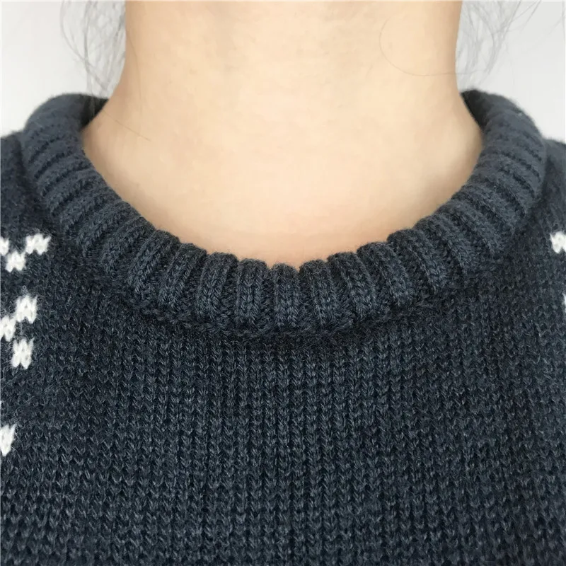 Funny Knitted Gingerbread Man Ugly Christmas Sweaters for Men and Women Kawaii Ladies Knit Xmas Pullover Jumper Oversizd M-XL