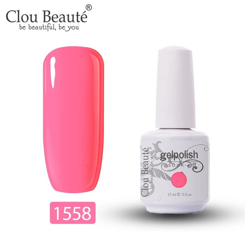1558 Набор гель-лаков Clou Beaute UV Vernis полуперманентный праймер верхнее покрытие для дизайна ногтей Гель-краска для маникюра УФ-лак для ногтей - Цвет: 1558