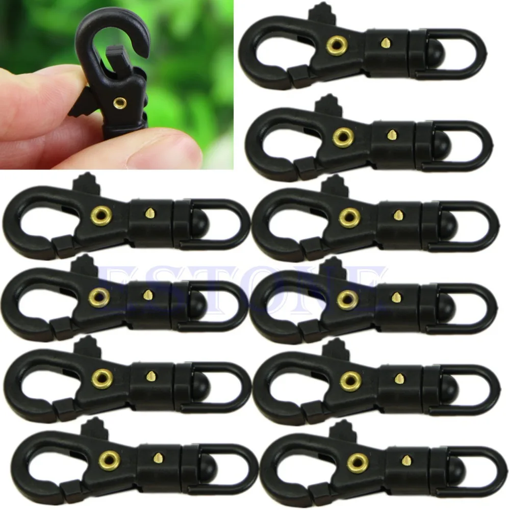 

10 PCS Survival Outdoor Mini Rotatable Hang Buckle Quickdraw Key Chain EDC Tool