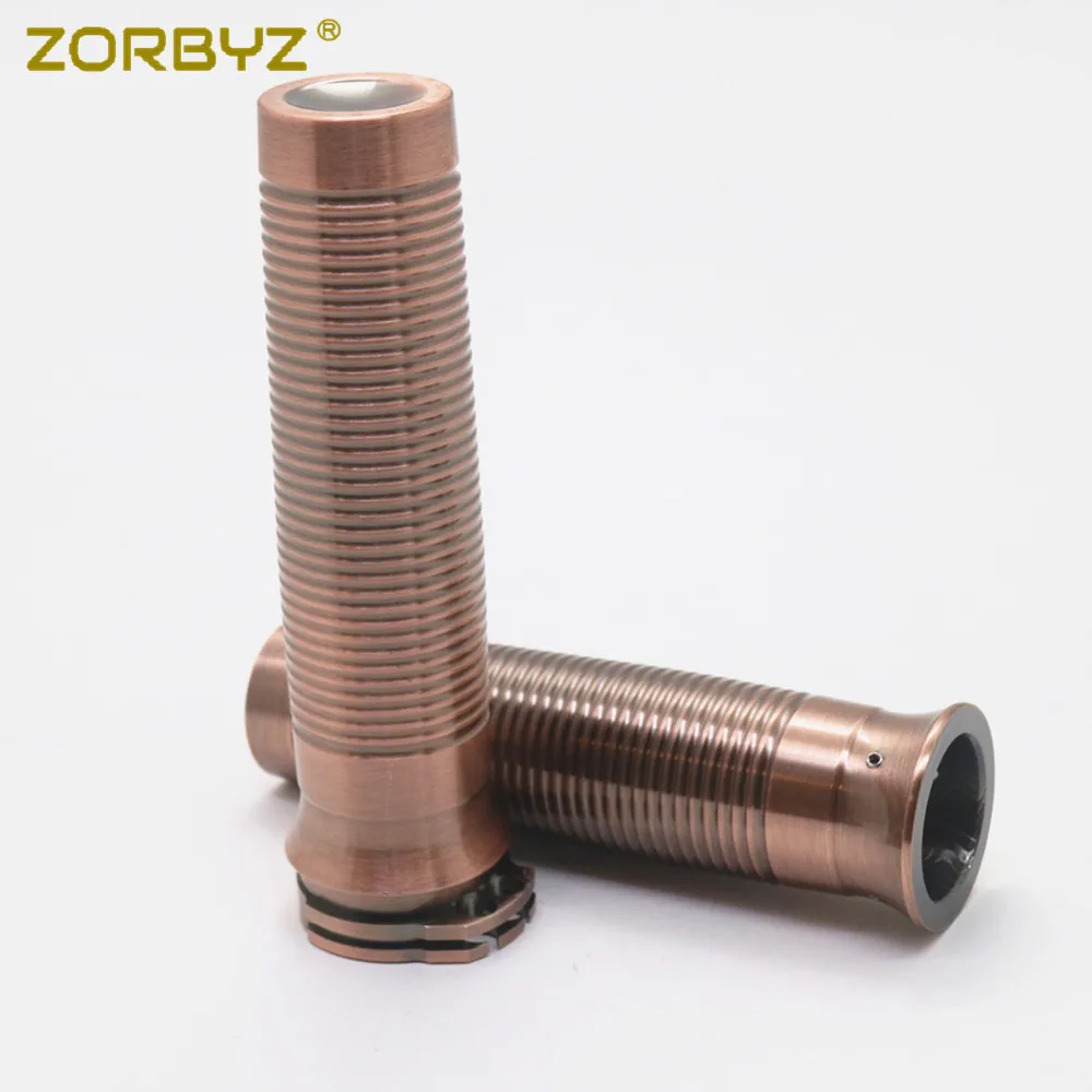 

ZORBYZ 1" Copper Rough Crafts Handlebar Hand Grips For Harley Sportster XL 883 1200 48 Softail Dyna Touring