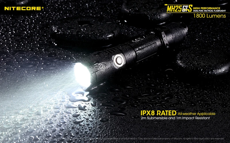 Nitecore MH25GTS 1800 Lumens Tactical Flashlight (22)