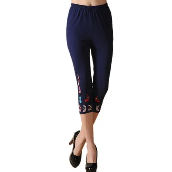 

2019 Elegant Pants Women Bottom Harajuku Summer Embroidery Butterfly Female Vintage Trousers Ropa Mujer Casual Cotton Clothing