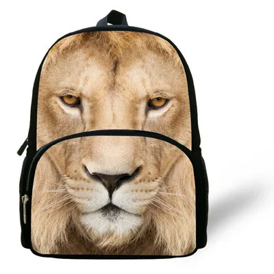 12-дюймовый Популярные печати рюкзак для школы мультфильм милые животные сумка подарок для детей Лев рюкзак для мальчиков на день рождения подарок
