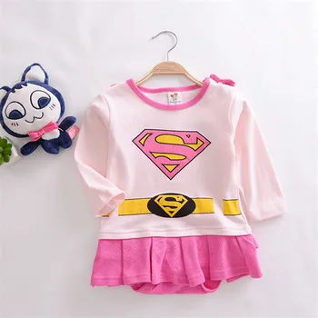 

Baby Girl Romper Superman Long/Short Sleeve Gift Newborn Girls Rompers Spring Superman Clothing Infant Jumpsuit