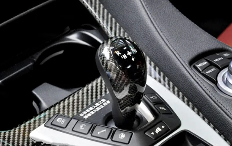 Реальные углеродное волокно чехол для рычага переключения передач BMW M2 F87 M3 F80 M4 F82