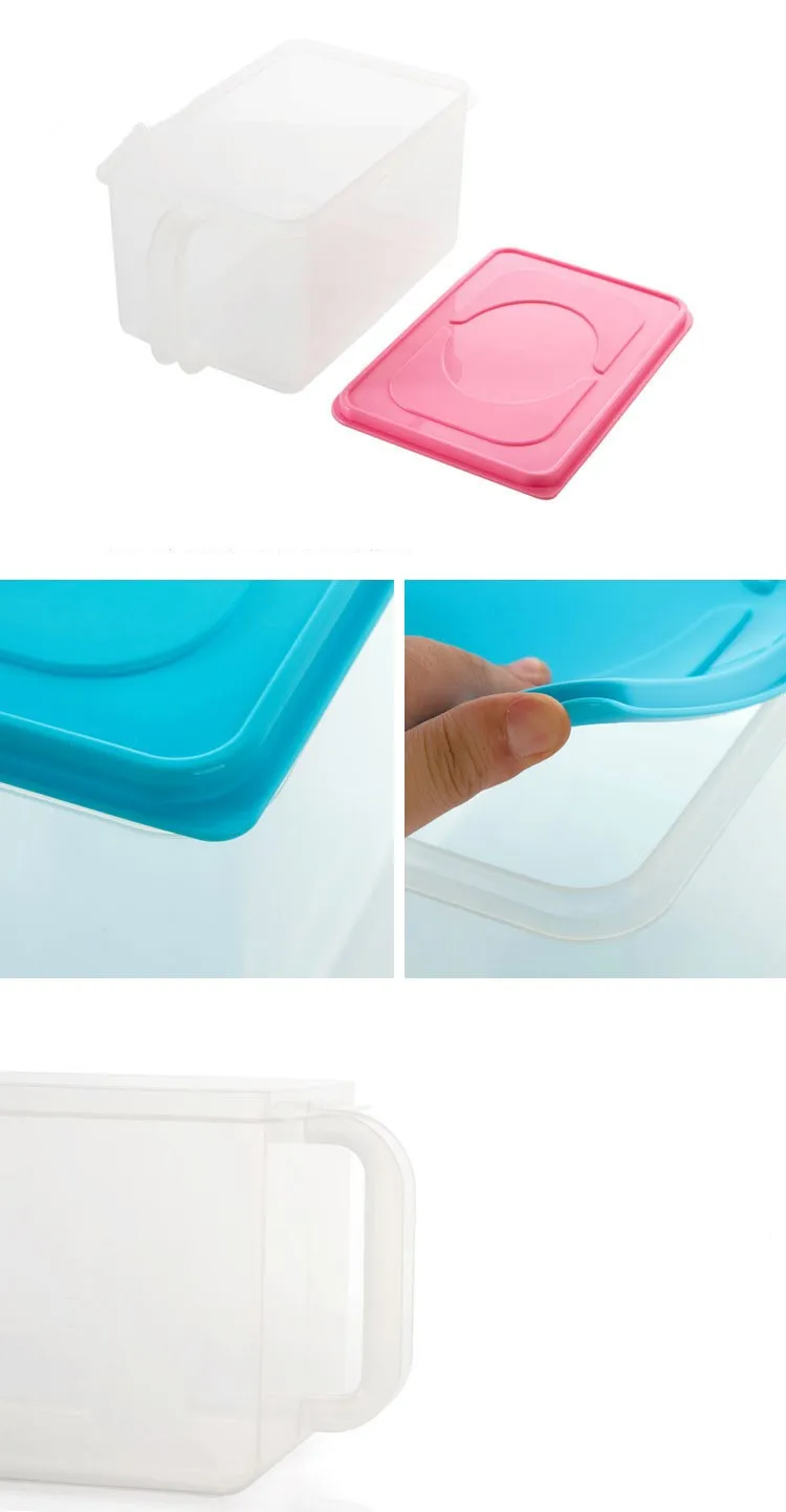 Kitchen Container Stackable Storage Box With Handles Rice Holder Box Refrigerator Cabinets Covered Storage Box Rice Bucket HE131 (7)