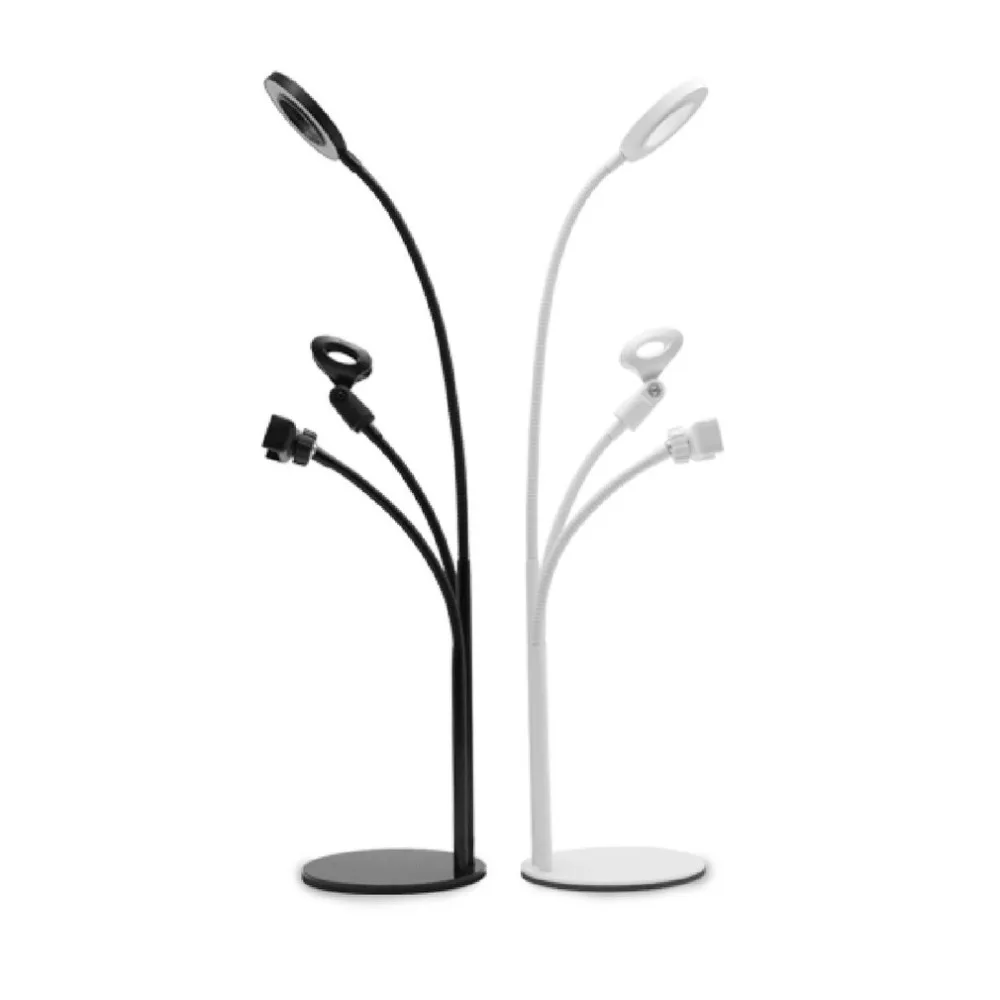 

2-in-1/ 3-in-1 Cellphone Selfie Ring Light Phone Clamp Holder for Live Stream Adjustable Desktop Broadcast Light Makeup Light