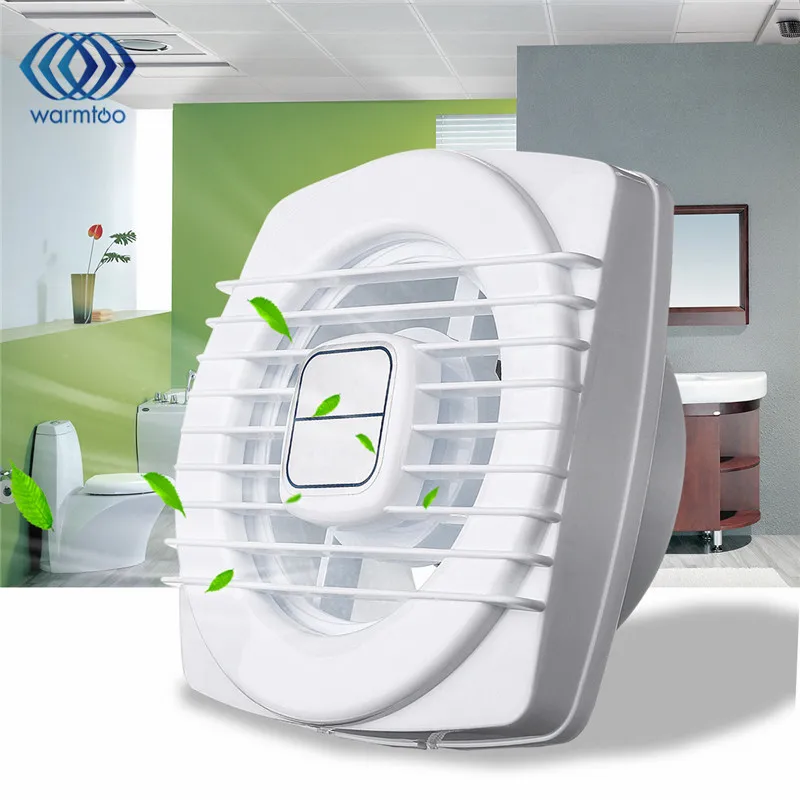 

4 inch White Mini Exhaust Fan Ventilation Blower Window Wall Kitchen Bathroom Toilet Fan Hole Size 105x105mm 220V 12W US Plug