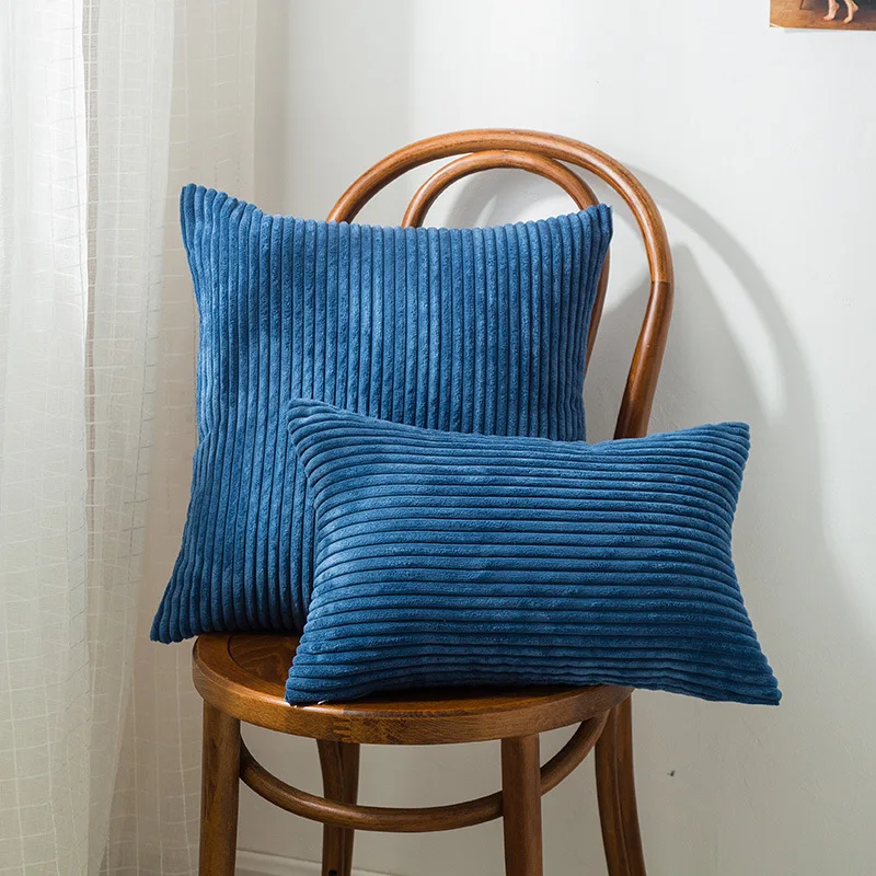 Striped Velvet Soft Cushion Cover (45Cm &Amp; 50Cm)