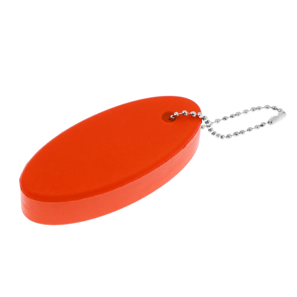 Water Sports Beach Seaside Sailing Yachting Boating Foam Floating Oval Keychain Keyring Key Chain Key Float Buoy - Multi Colors