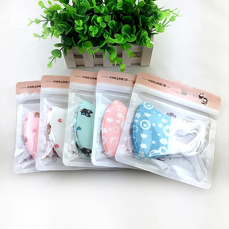 

5PCS Children Kids PM2.5 Anti Haze Mask Activated Carbon Filter Respirator Mouth-Muffle MaskBreath Valve Anti-Dust Mouth Mask