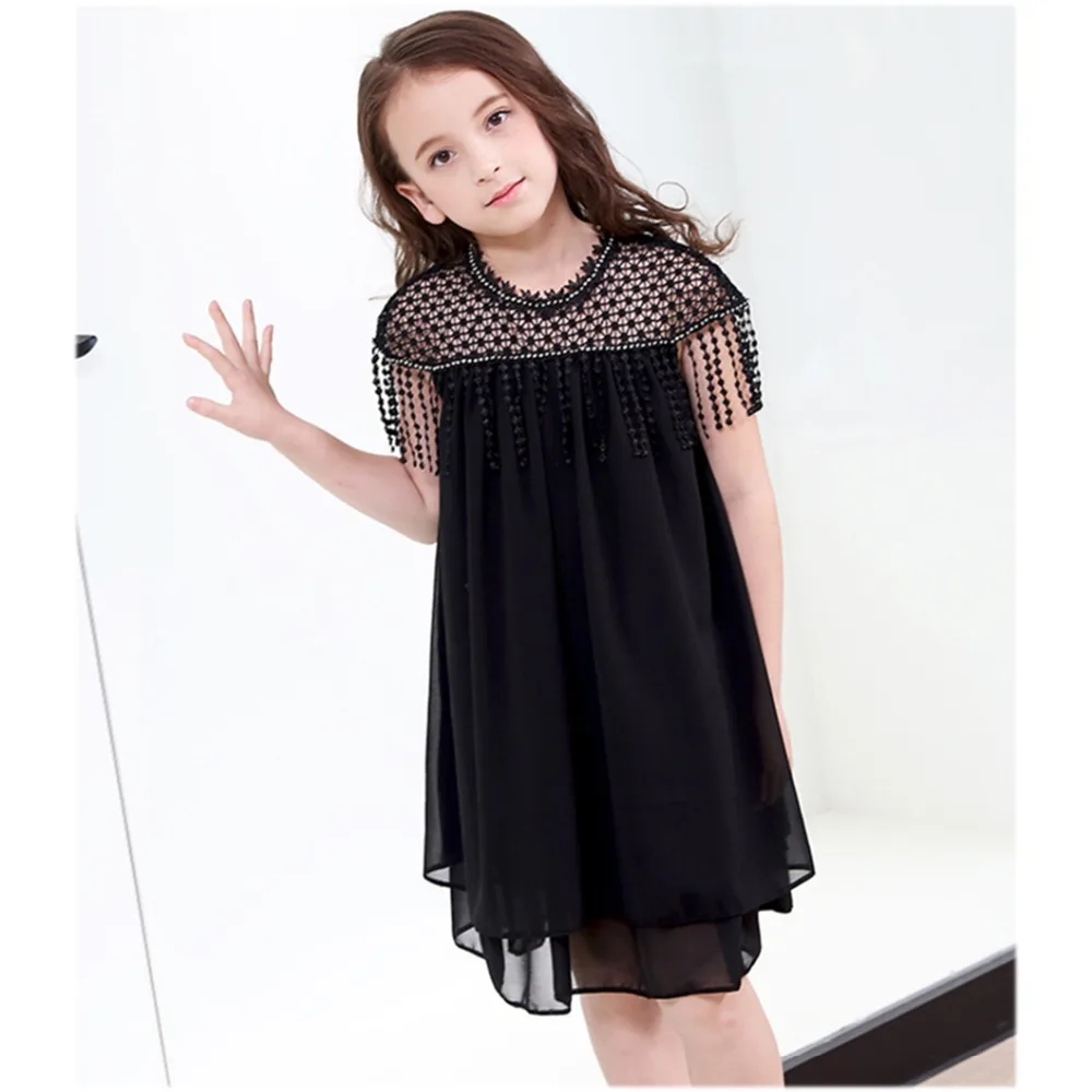 Princess Dress for Teen Girl 5 7 9 11 13 15 Years Tassels Chiffon Dress ...