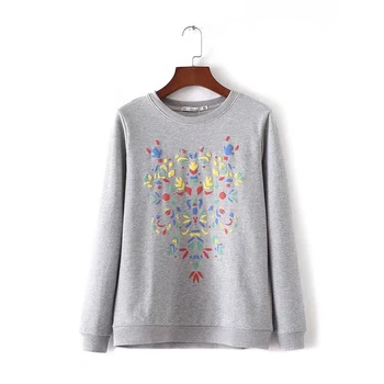

Colorful Printing Sparkle Fleece 2019 Loose Pullover Woman Sweatshirt Autumn Warm Fashion Female Sweatshirts