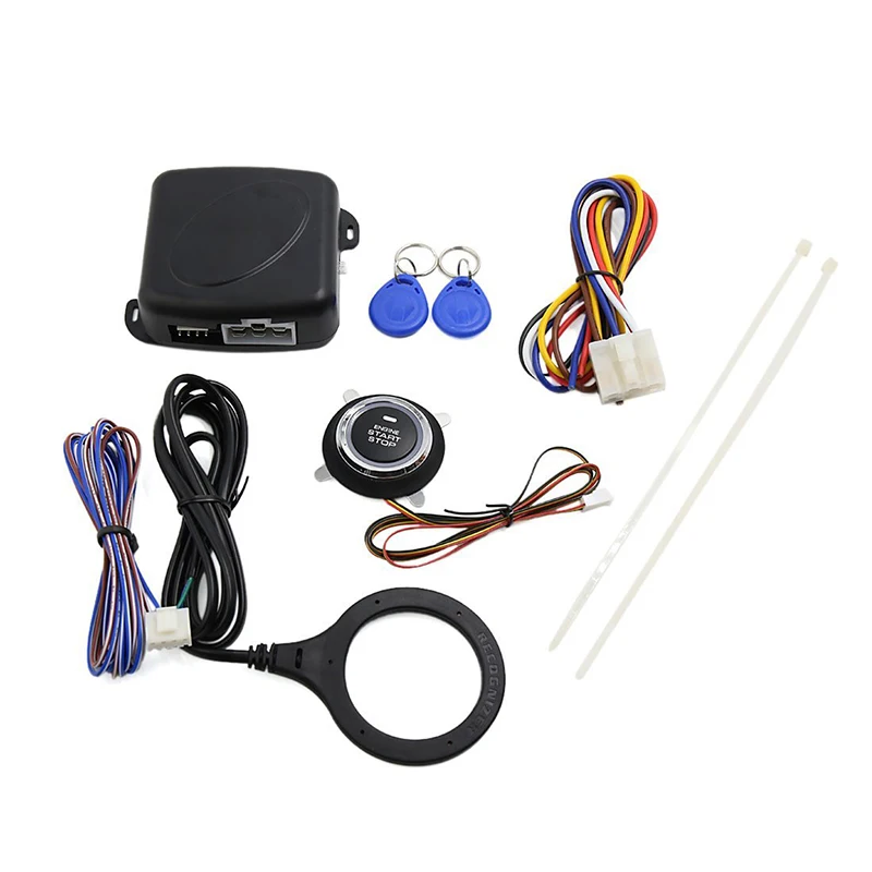 

DC 12V Ignition Starter/Keyless System Engine Push Start Button/RFID Engine Lock Car Alarm Device System Warning