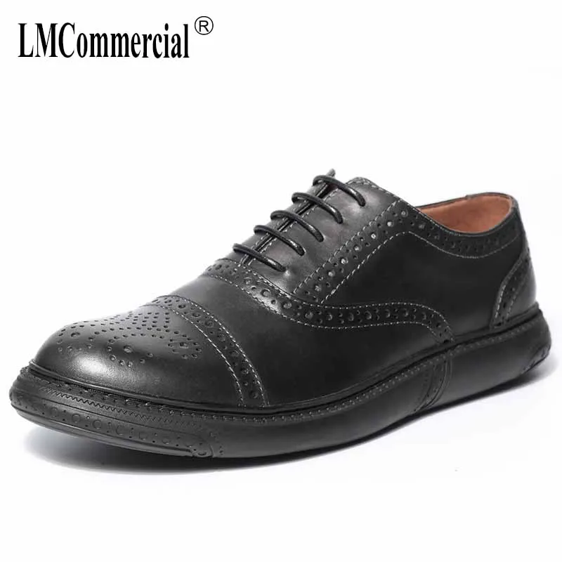 

Men's Genuine Leather shoes Bullock carved men's shoes spring autumn summer British reto casual shoes men all-match cowhide male