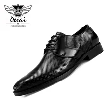 Новые весенние Полые Дышащие пояса из натуральной кожи мужская обувь, сандали платье в деловом стиле повседневная кожаная обувь мужские сандалии