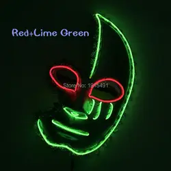 Этап Дизайн свет до Луны Уход за кожей лица Мода маска люминесцентные партии show на день рождения неон, светодиодные полосы Красота маски