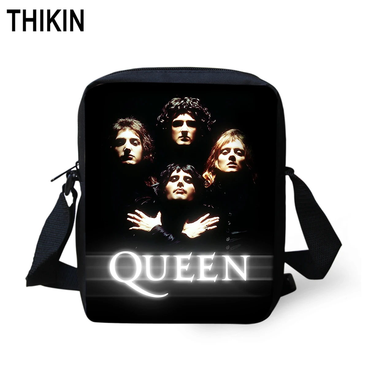 THIKIN QUEEN Bohemian Rhapsody печать женские маленькие сумки-мессенджеры крутая полоса Детская сумка через плечо мальчики девочки маленькие сумки через плечо - Цвет: as picture