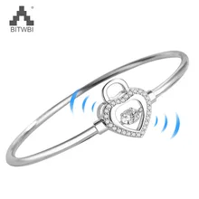 Дизайн стерлингового серебра 925 замочек в виде сердца очаровательные браслеты для женщин роскошный браслет из циркония