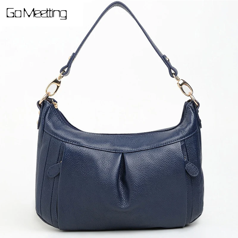 

Go Meetting Genuine Leather Women Shoulder Bag High Quality Cow Leather Women's Crossbody Bags Fashion female diagonal package
