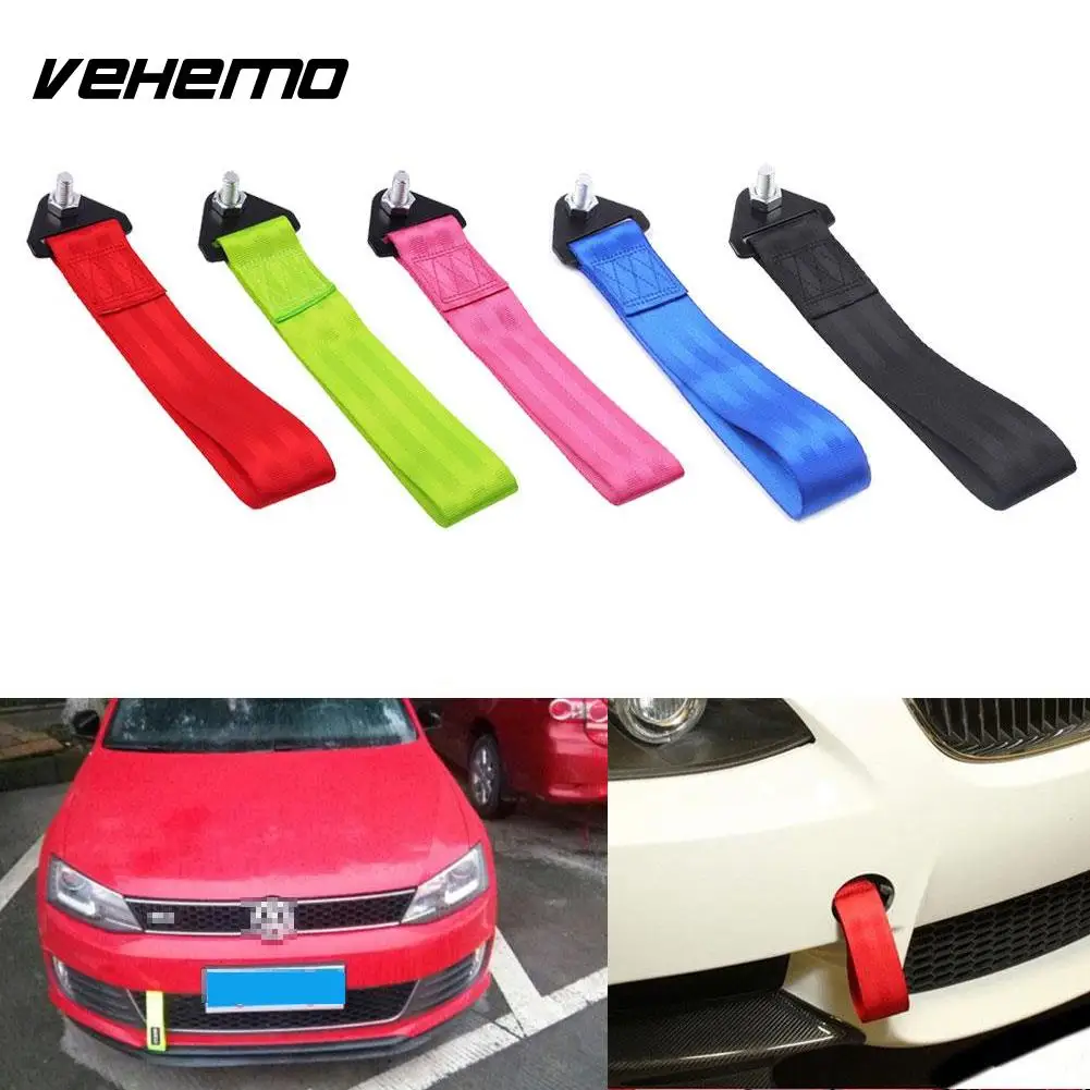 

Car Racing Tow Towing Strap High Strength Pull Rope Belt Bumper Hook Universal