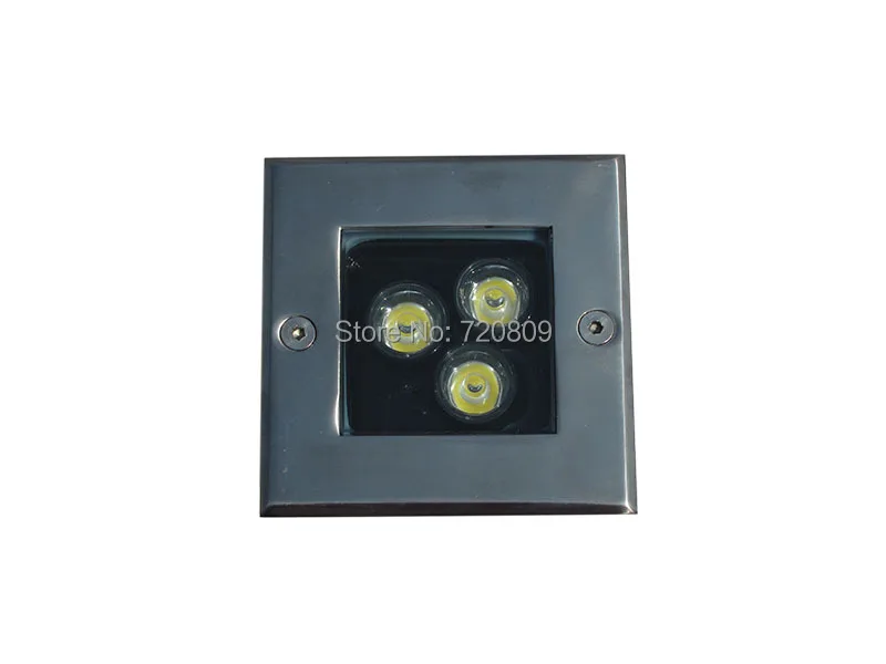 

10pcs/lot Free Shipping 3w DC12v LED Square Inground Buried light Outdoor Path Light Spot lamp Pure/Warm White