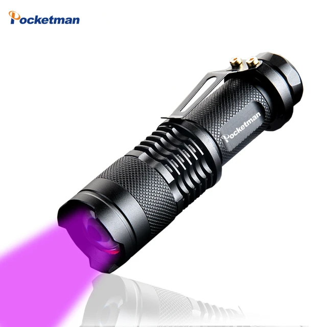 Высокое качество CREE LED УФ Фонарик SK68 Фиолетовый Фиолетовый Свет УФ 395nm факел Лампы бесплатная доставка