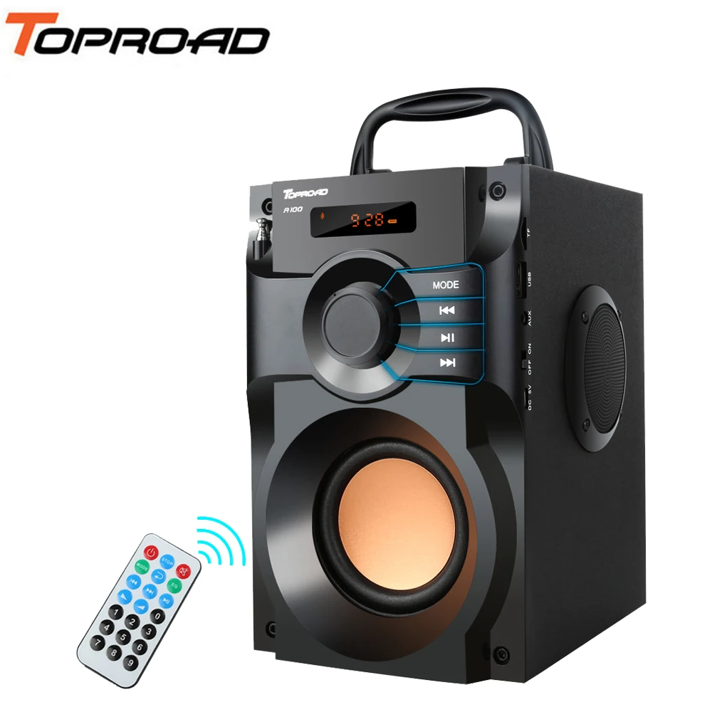 Стереоколонка TOPROAD с Bluetooth сабвуфер супер басами Беспроводная колонка s Dancing Boombox
