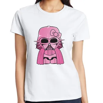 

Wholesale Star Wars T Shirt Women Funny Pink Darth Vader Print T Shirt Woman Clothing Top Tees Short Sleeve Harajuku Drop Ship