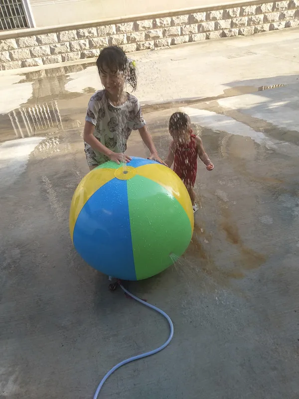 Игрушка мяч надувной брызги воды мяч 75 см летние детские игры на свежем воздухе водяных брызг воды пляжный мяч газон