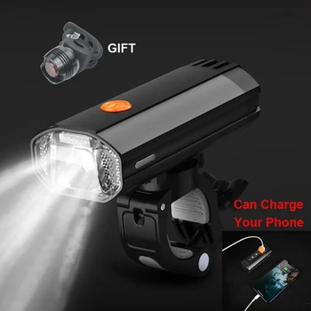 

NEWBOLER L2 USB Rechargeable Built-In 4000 mAh 3 Modes For Bicycle Light Waterproof Headlight Bike Accessories With Taillight