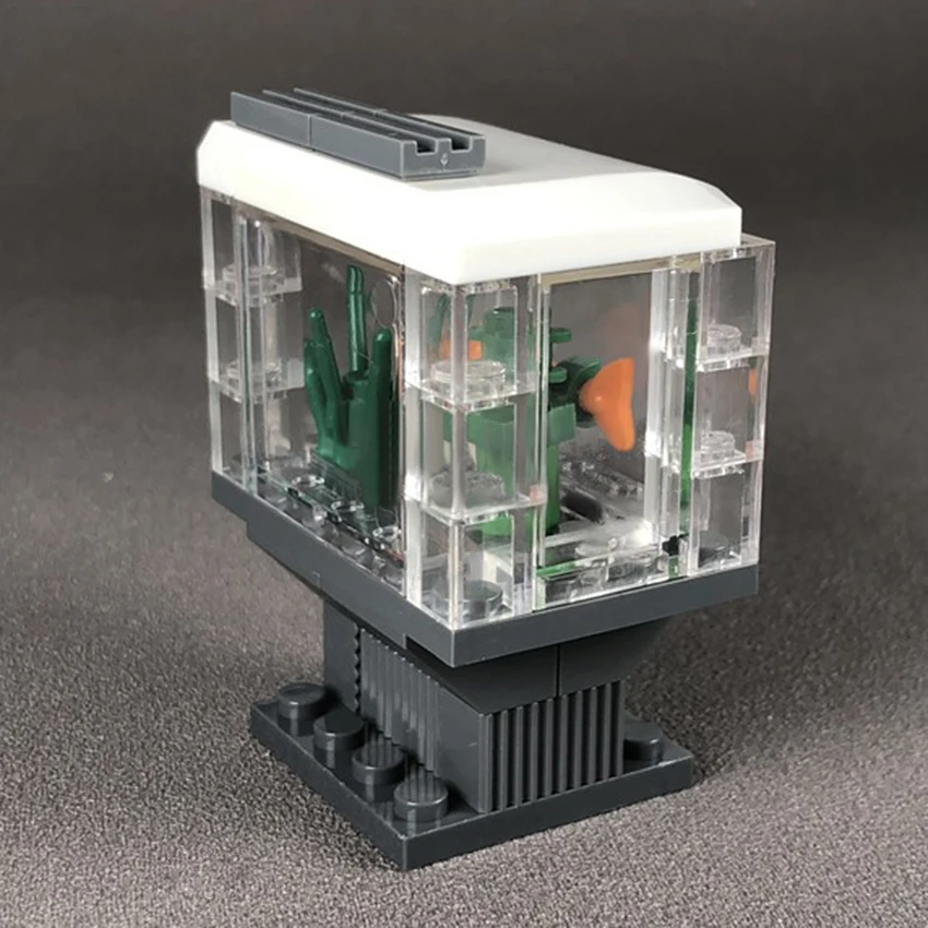 Legoingly Fish Tank Block Bricks Fish Grass Case Display Box Building Blocks MOC Accessories Parts Model Kits DIY Toys for Kids (5)