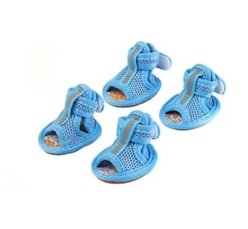 

4 pcs/set fashion pet summer shoes cat dog sandals breathable shoes puppy kitten shoes small pets dog shoes mesh for summer