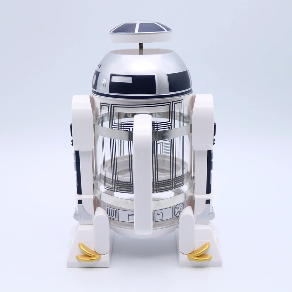 960 мл Домашний Мини Звездные войны Робот R2-D2 креативный французский пресс Домашний Мини Френч-пресс эспрессо черный кофе ручной кофейник