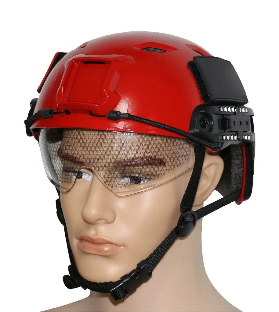 VILEAD 5 цветов fast BJ Тип военный тактический шлем с защитные очки версия для страйкбола шлем парашютный шлем - Цвет: Red