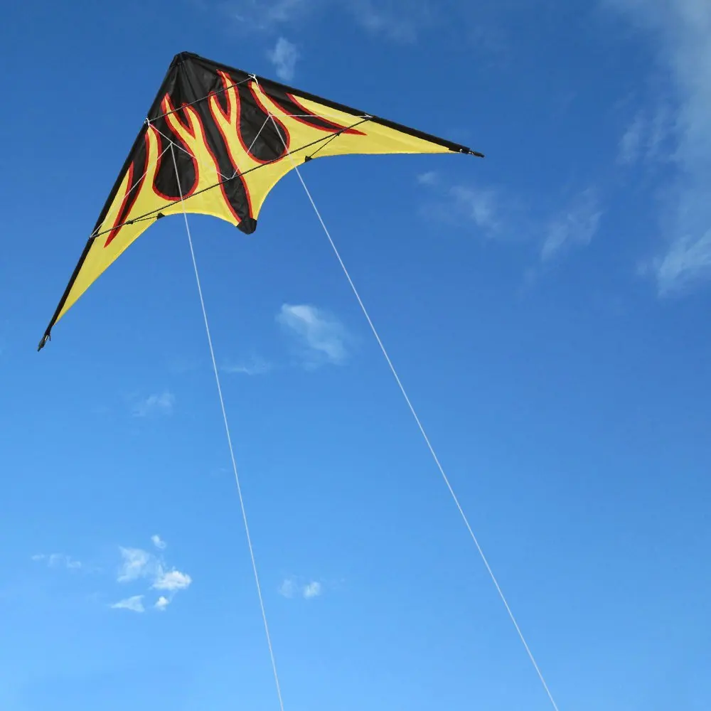 Outdoor Fun Sports 150 V5D5 90cm Dual Line Stunt Drachen Kite Griffleine 