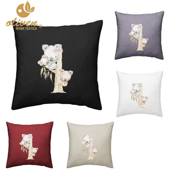 

Cute Koala with Tree Cushion Cover Cartoon Small Animal Throw Pillow Cover Living Room Decorative Pillow Case Sofa Seat