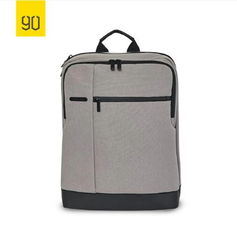 Xiaomi 90FUN Классический Водонепроницаемый 15,6 дюймовый рюкзак для ноутбука, мужские рюкзаки для девочек-подростков, рюкзак для путешествий, сумка для женщин и мужчин H30 - Color: light gray