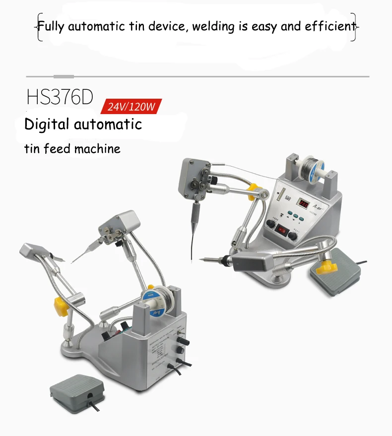 Точность цифровой паяльная машина педаль автоматически из Tinall-Round Регулировка Пайка оловом машина HS376D