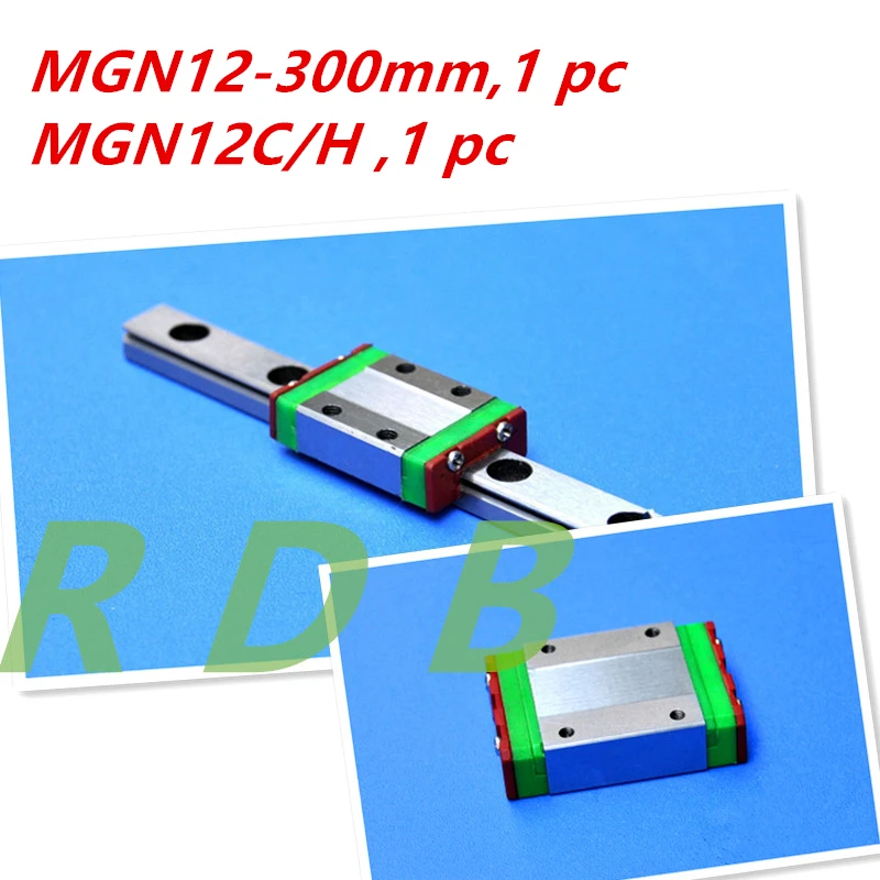 Kossel Pro миниатюрная 12 мм линейная направляющая MGN12 300 мм линейная направляющая+ MGN12C или MGN12H длинная линейная каретка для ЧПУ X Y Z Axis