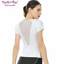 Женские футболки для йоги Женская футболка для бега сетчатый лоскутный для фитнеса Футболка короткий рукав спортивная футболка Тонкий Футболки Спортивная тренировочная блуза