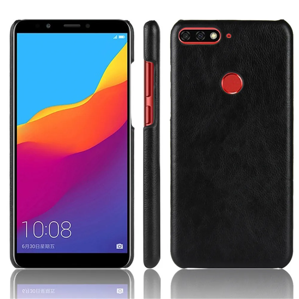 Чехол для Huawei Y7 Prime 2018 роскошная жесткая задняя крышка из искусственной кожи