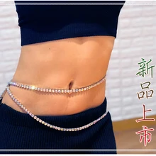 Танец живота пупочный алмаз тонкая талия браслет цепочка пояс Y066