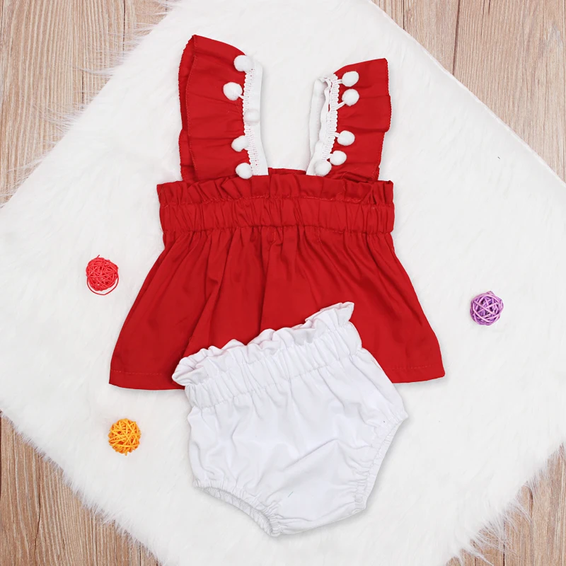 

Rorychen Brand 2019 New Years Party Toddler Baby Girls Clothes Sets Sleeveless Cartoon Print Vest Tops+White PP Shorts Outfits