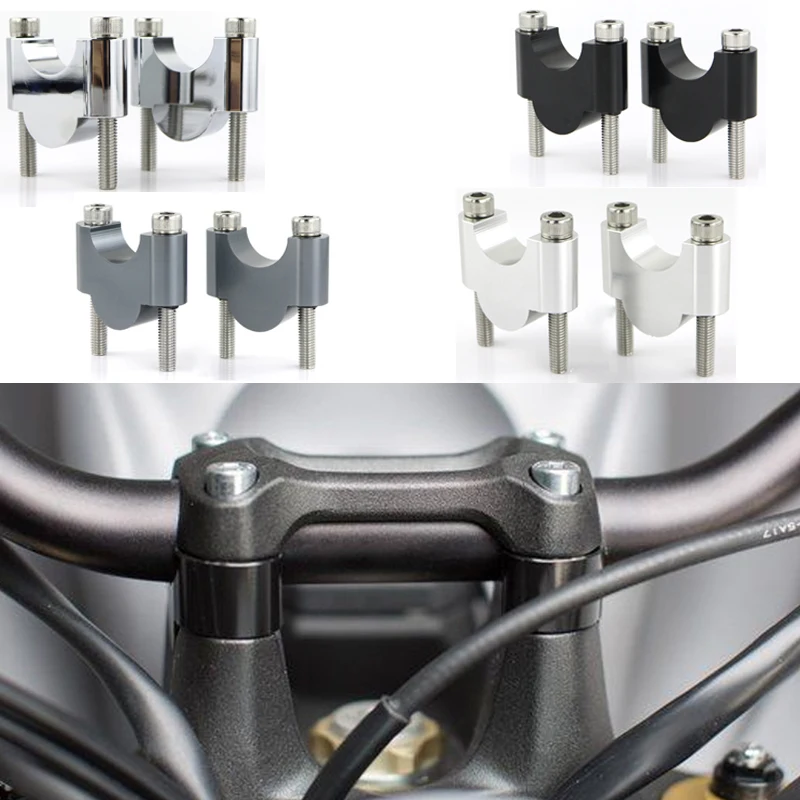 

7/8" 22mm Motorcycle Handlebar Fat Bar Mount Risers For Honda CB400SS CB700 CB750 CB1100 CB550 CB650 CB450 CB250 Twin Scrambler