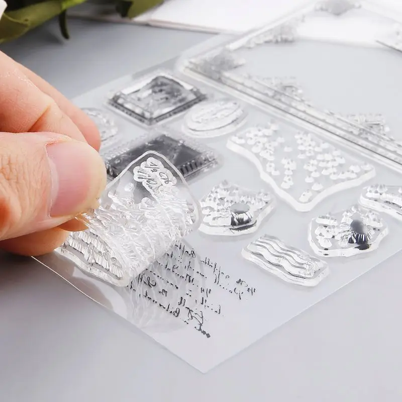 Комбинированная открытка силиконовый прозрачный штамп цепляется печать DIY дневник в стиле Скрапбукинг тиснильный альбом декор ремесло подарок