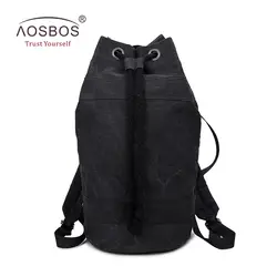 Aosbos 2019 Прочный Холст Drawstring Рюкзаки для женщин мужчин ведро Gym Bag Training Спорт на открытом воздухе Баскетбол сумки хранения