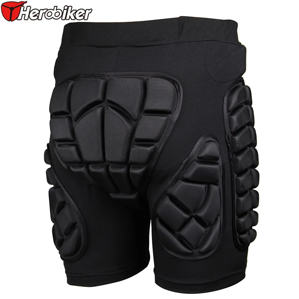 HEROBIKER Black Short Protective Hip Butt Pad Ski Skate Snowboard Skating Skiing Protection Drop