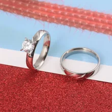 Классические обручальные кольца для мужчин и женщин из нержавеющей стали полированные кольца для пальцев