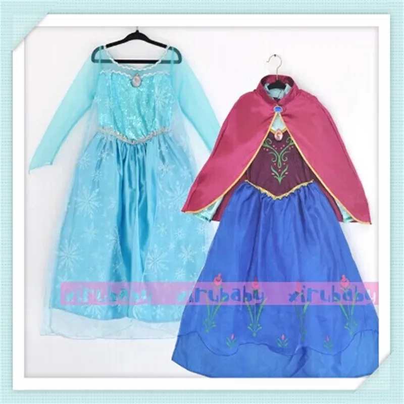 Платье Анны; костюмы для девочек; платье принцессы Эльзы со стразами; disfraz princesa Congelados vestido ana de festa fantasia infantil menina